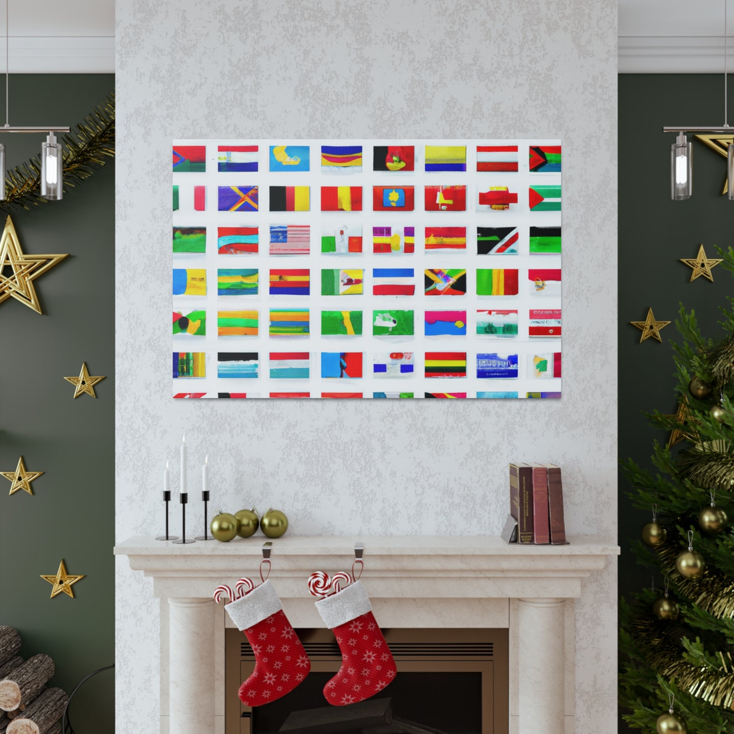 Winifred Atwell Fryer - Flags Of The World Canvas Wall Art