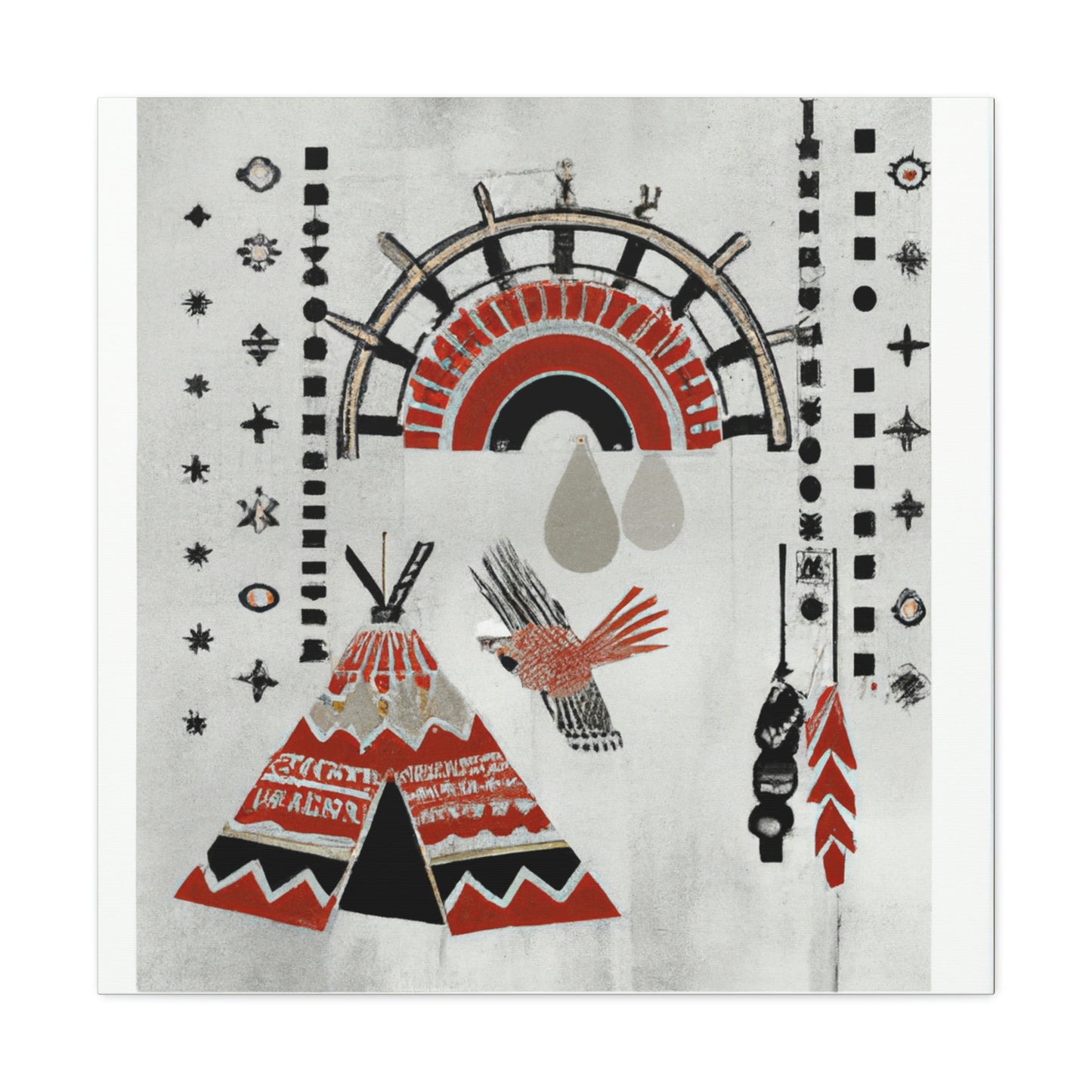 Chief Running Bear - Native American Indian Canvas Wall Art