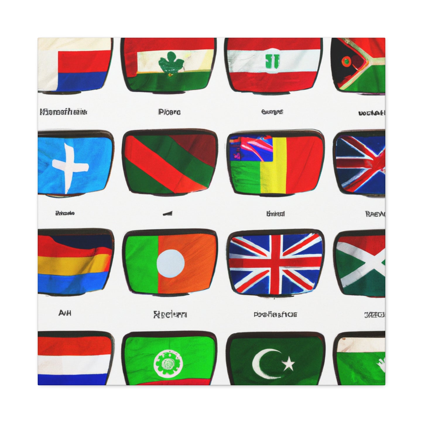 Susan Bellows-Henderson - Flags Of The World Canvas Wall Art