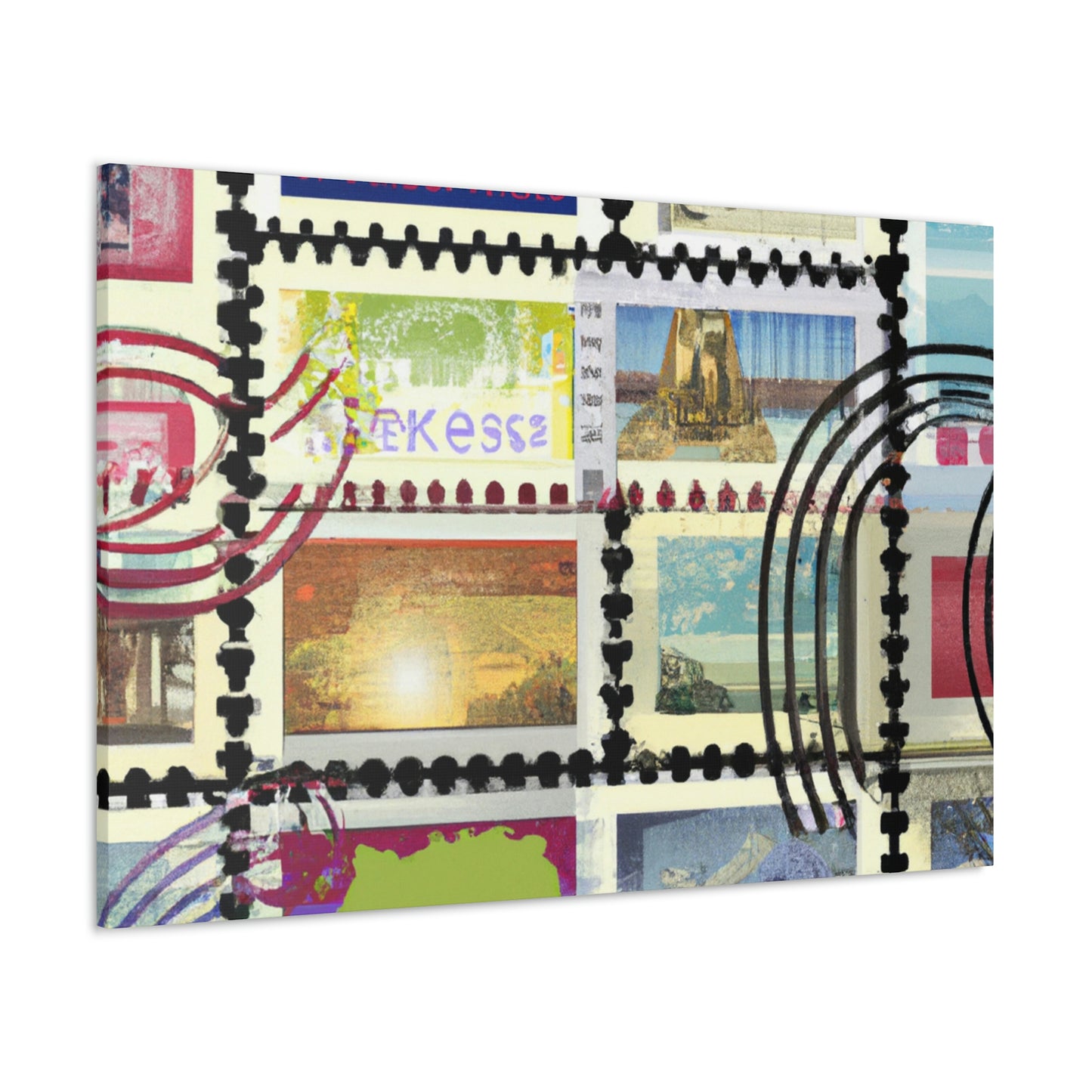 Global Wonders Series - Postage Stamp Collector Canvas Wall Art