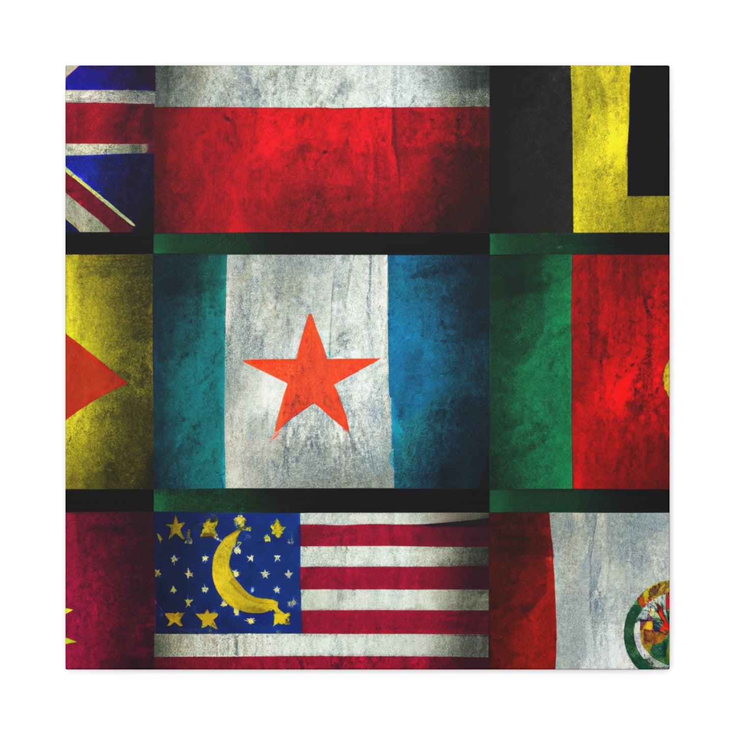 Paula Stanhope - Flags Of The World Canvas Wall Art