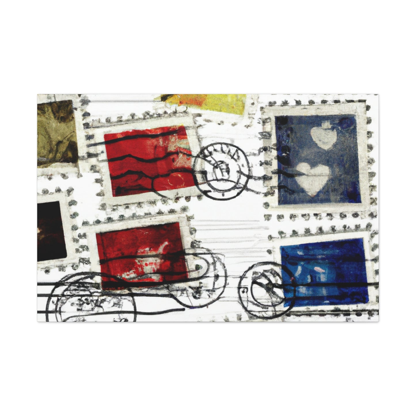 Cultural Treasures On A Stamp - Postage Stamp Collector Canvas Wall Art