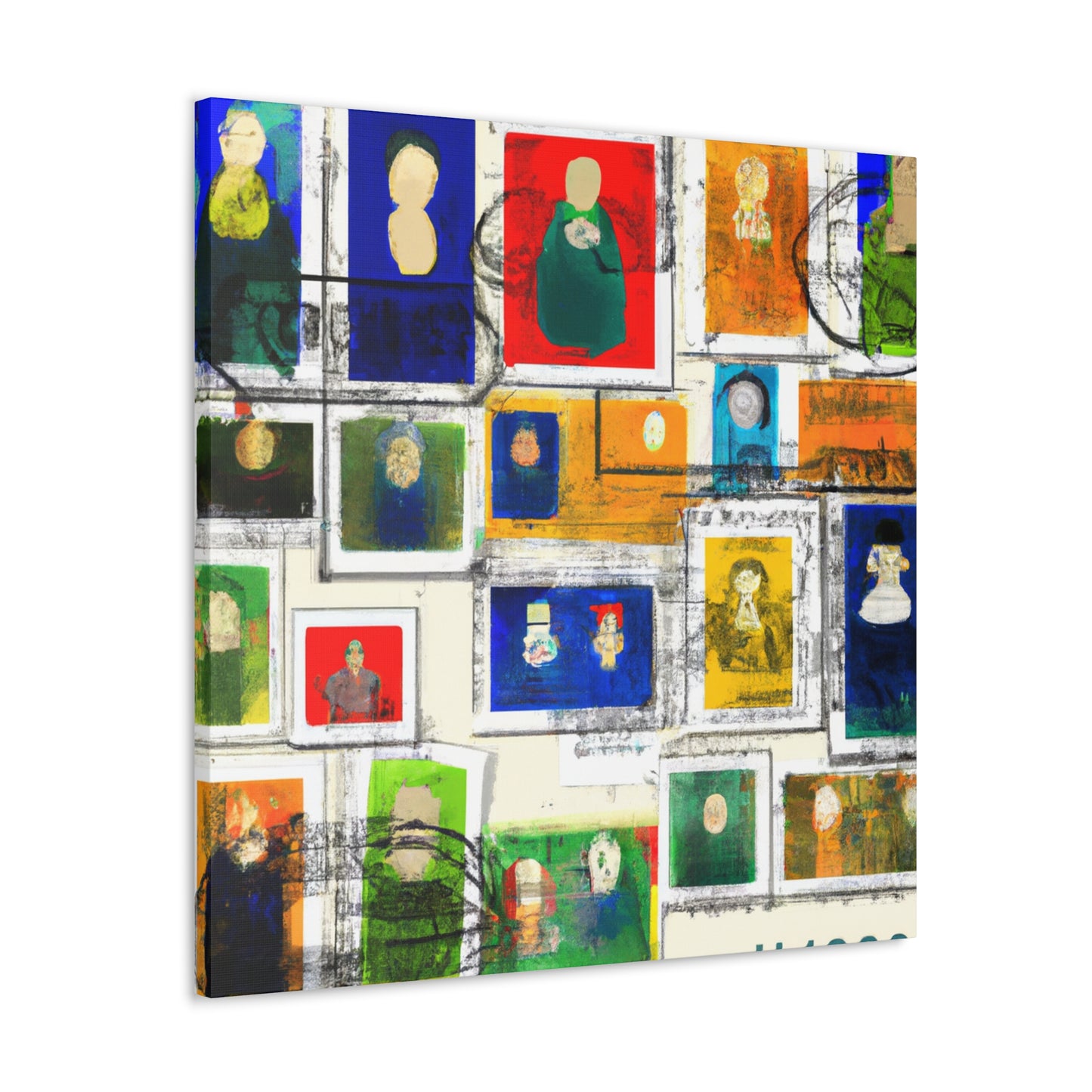 Global Wonders Collection - Postage Stamp Collector Canvas Wall Art