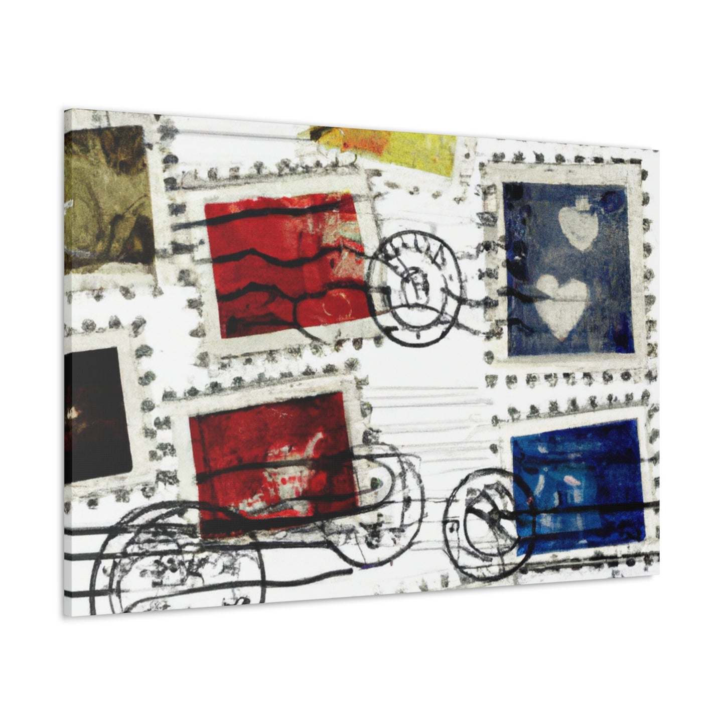 Cultural Treasures On A Stamp - Postage Stamp Collector Canvas Wall Art