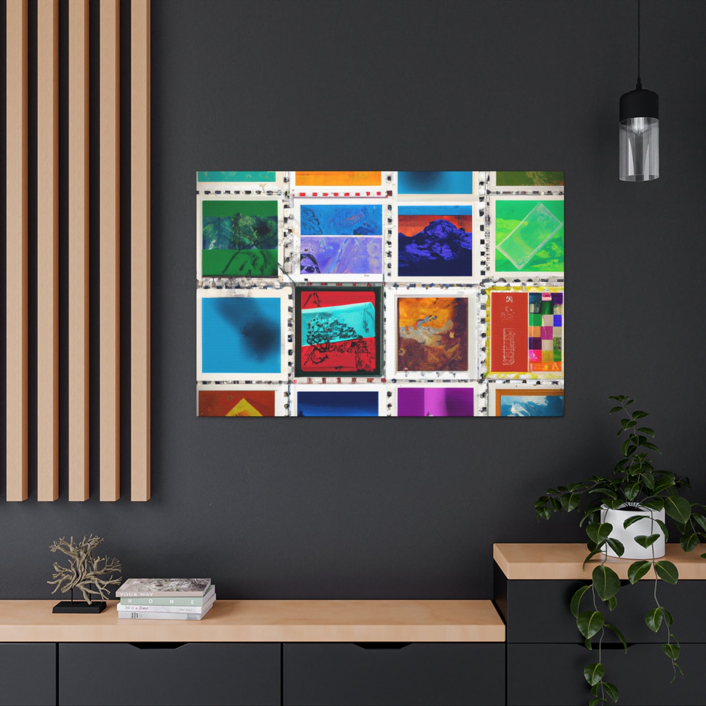 "Global Collectibles" - Postage Stamp Collector Canvas Wall Art