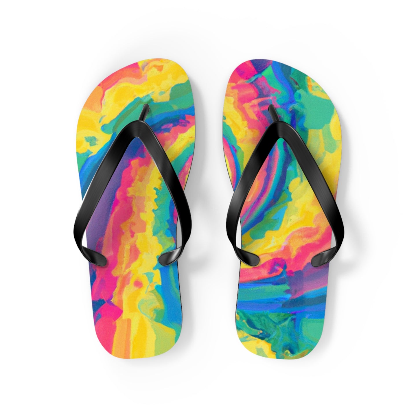 Agatha Brownridge Shoemaker - Psychedelic Trippy Flip Flop Beach Sandals