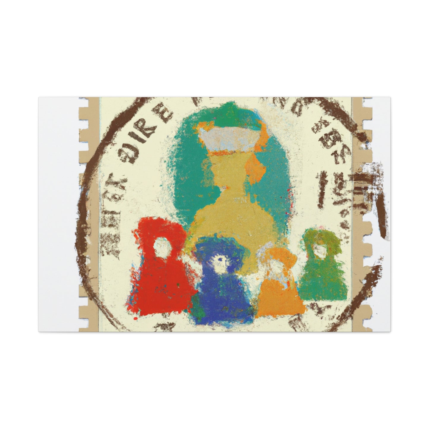 Global Celebration Stamps - Postage Stamp Collector Canvas Wall Art