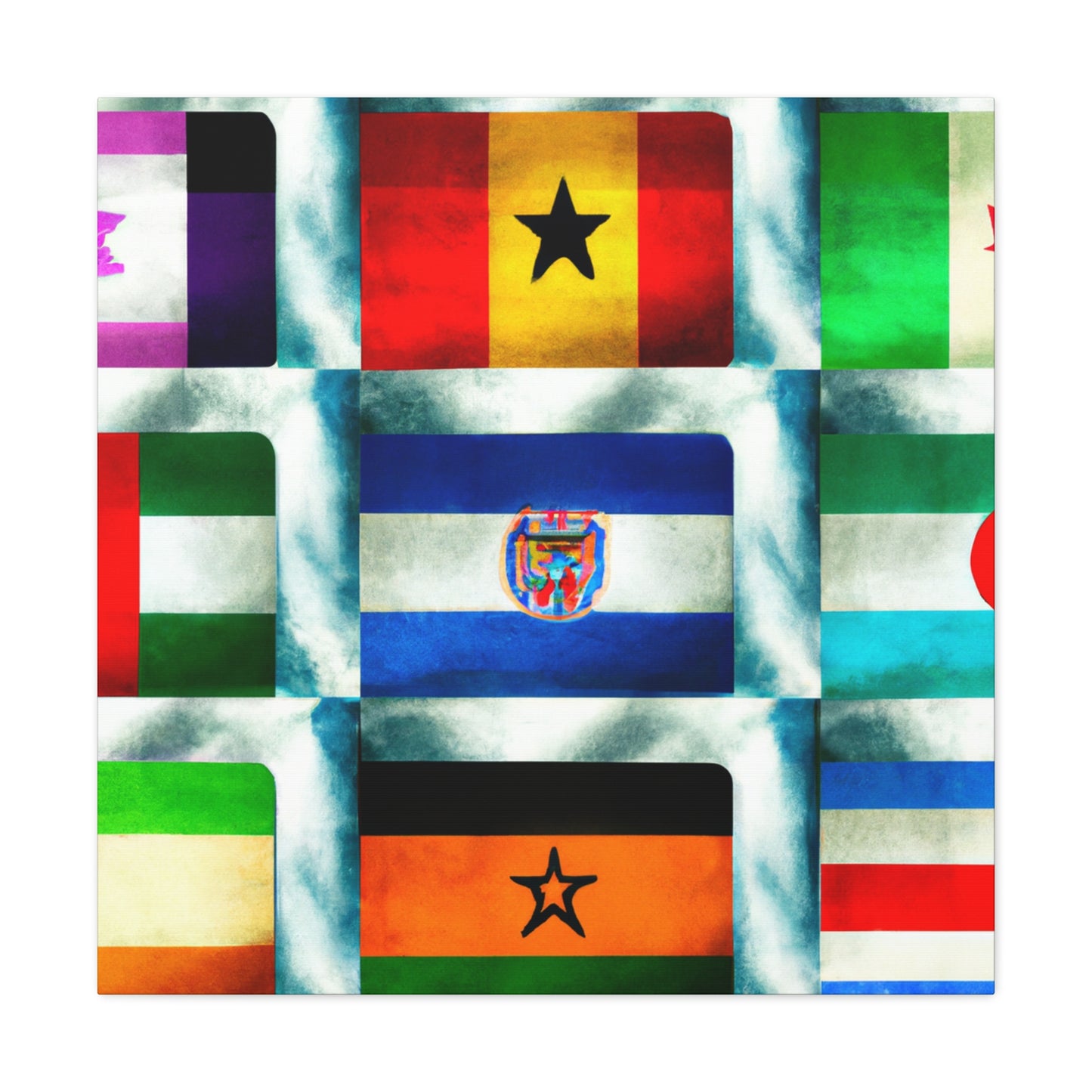 Mary Bunting-Smith - Flags Of The World Canvas Wall Art