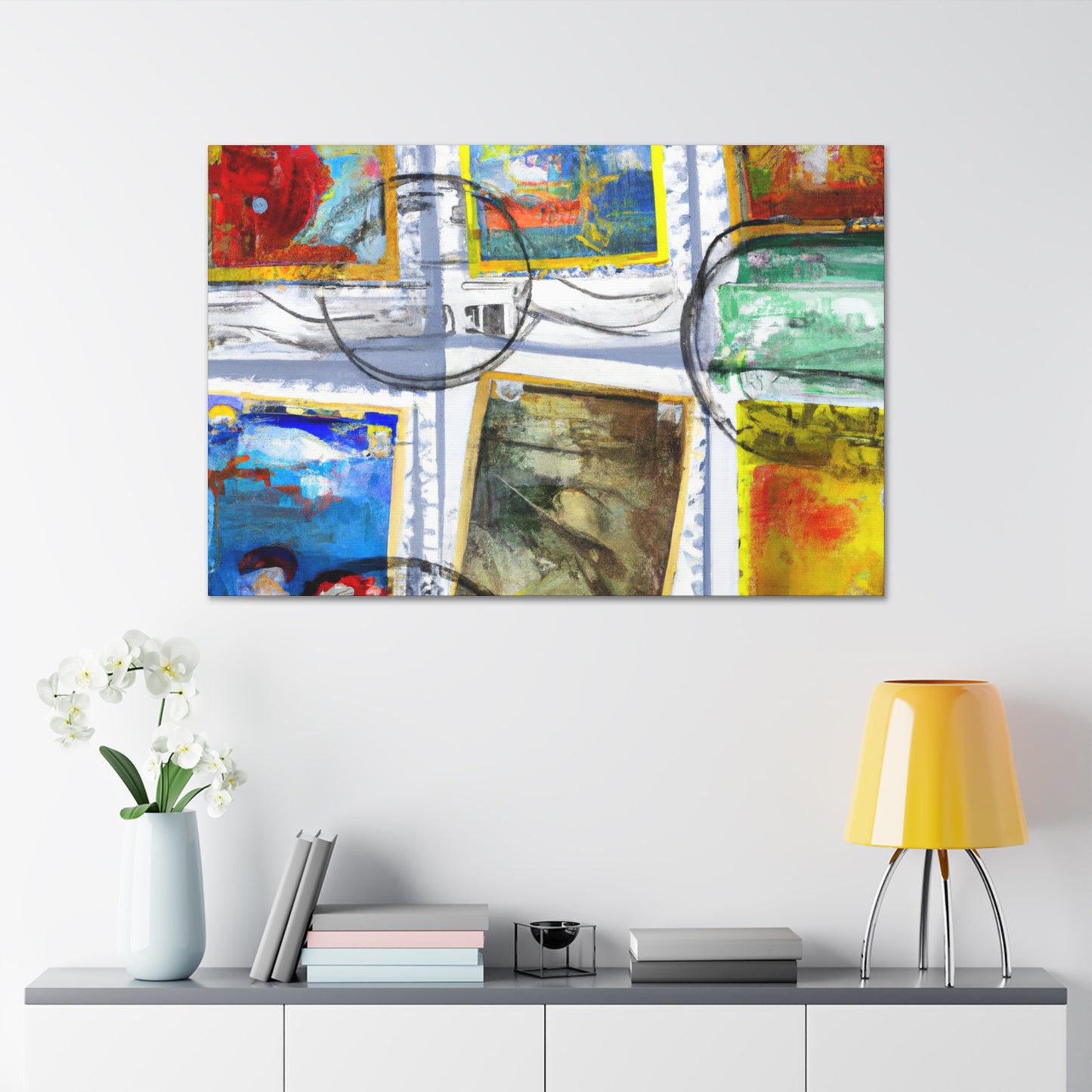 Worldwide Wonders - Postage Stamp Collector Canvas Wall Art