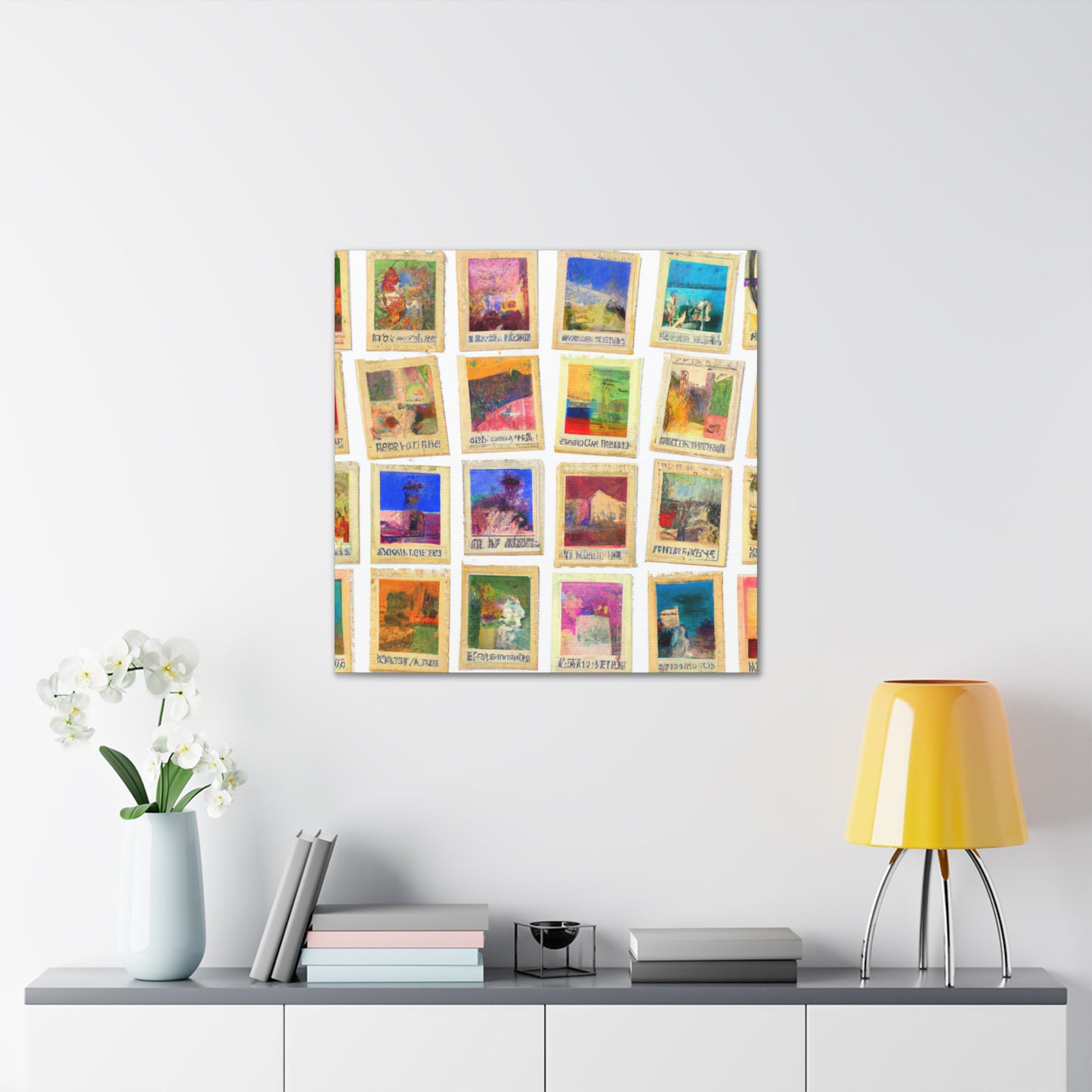 Globe Trotting Stamps - Postage Stamp Collector Canvas Wall Art