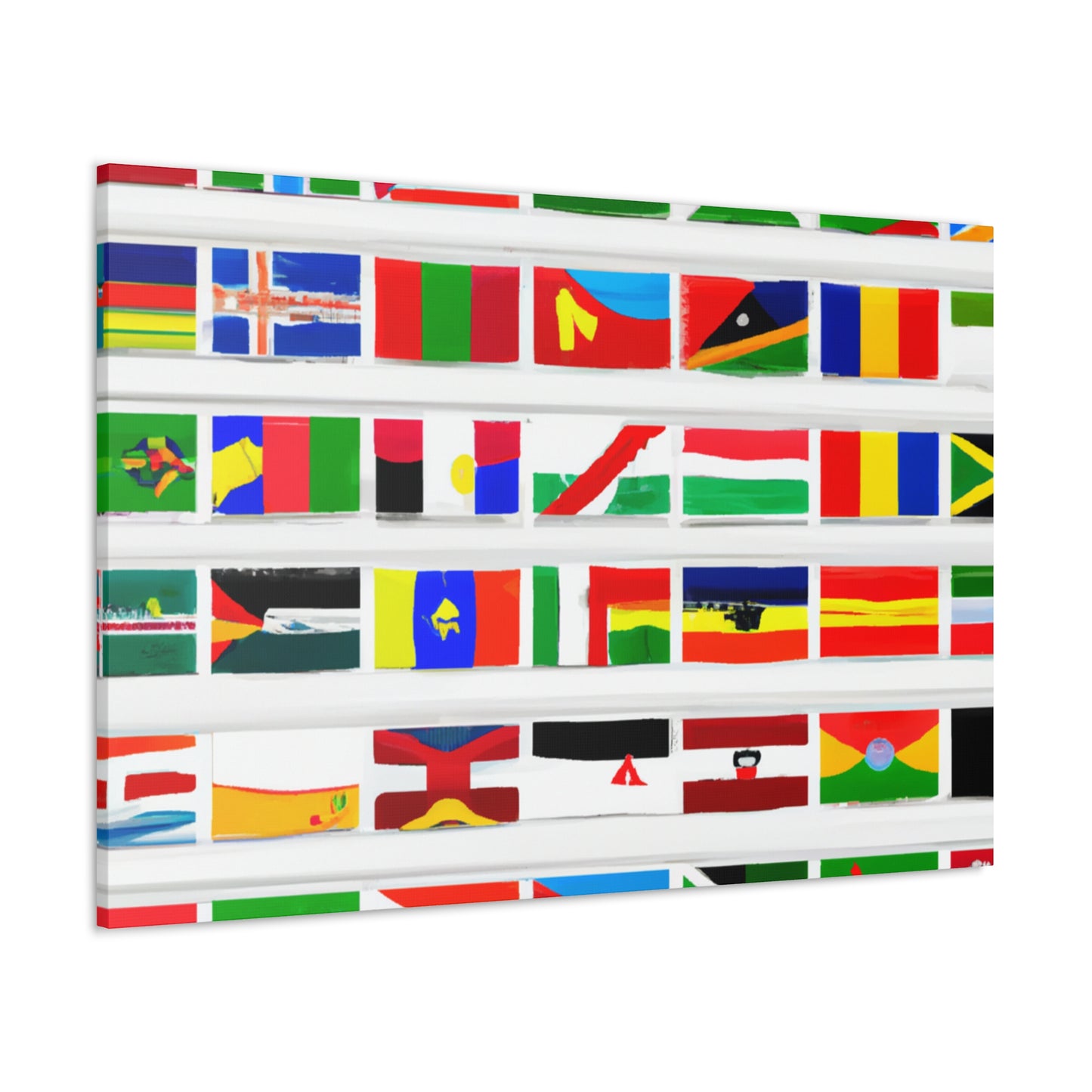 Adelaide Blaine, Flag Designer of the 1800's - Flags Of The World Canvas Wall Art