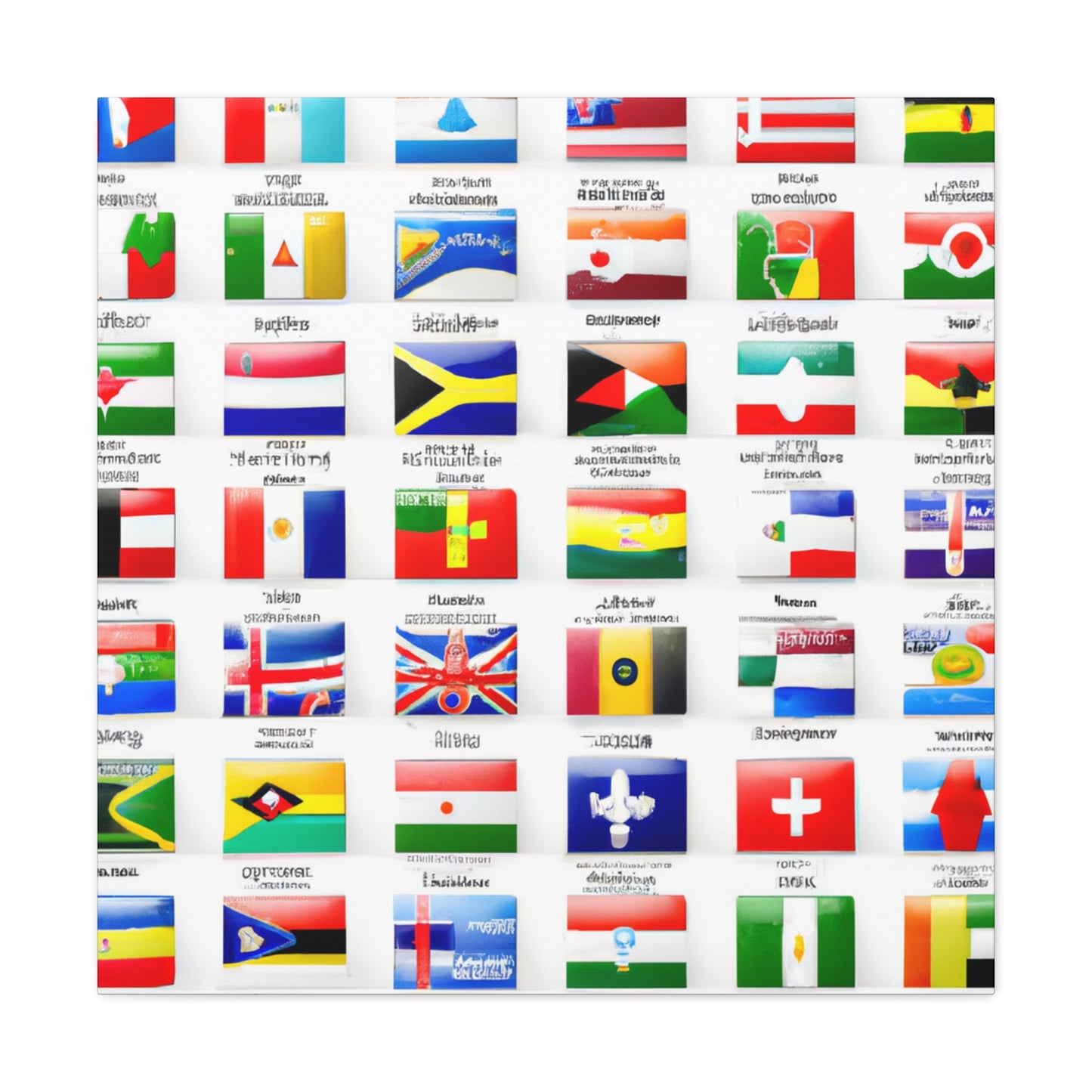 William Portis - Flags Of The World Canvas Wall Art