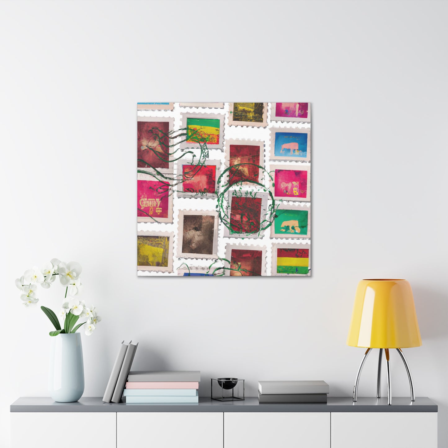 Globetrotter Stamps - Postage Stamp Collector Canvas Wall Art