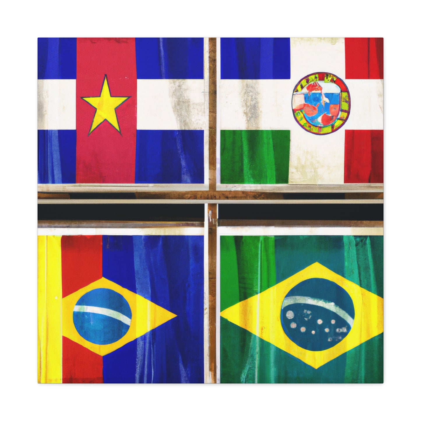 Louisa Catherine Morris - Flags Of The World Canvas Wall Art