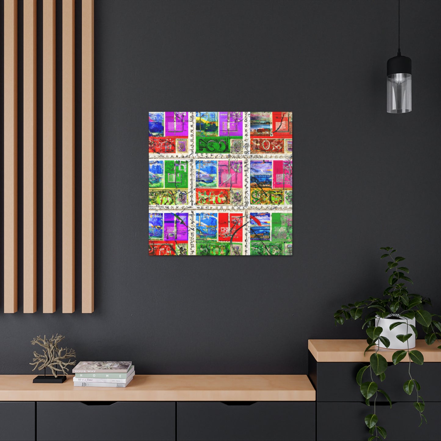 "International Expressions" - Postage Stamp Collector Canvas Wall Art