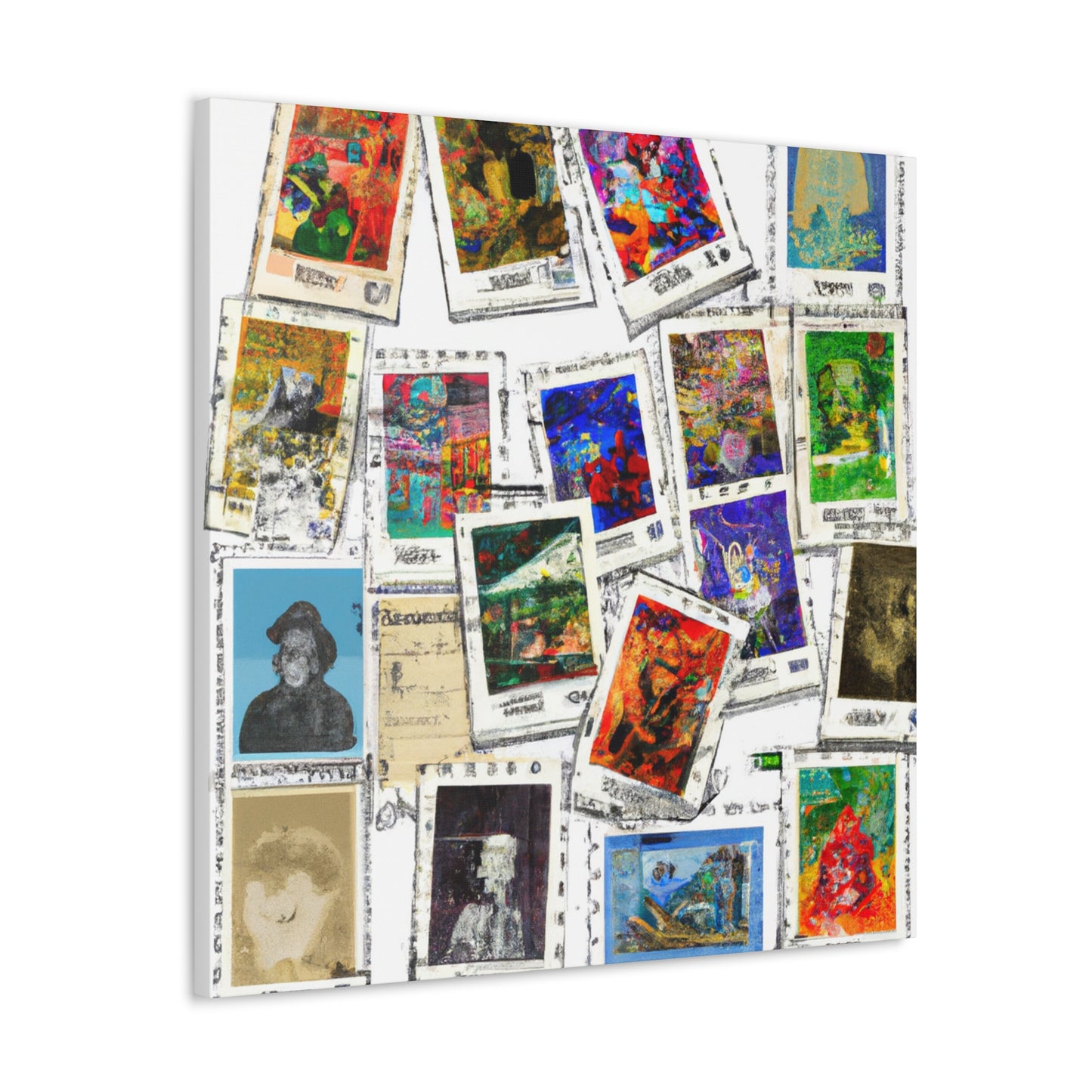 Global Harmony Stamps - Postage Stamp Collector Canvas Wall Art