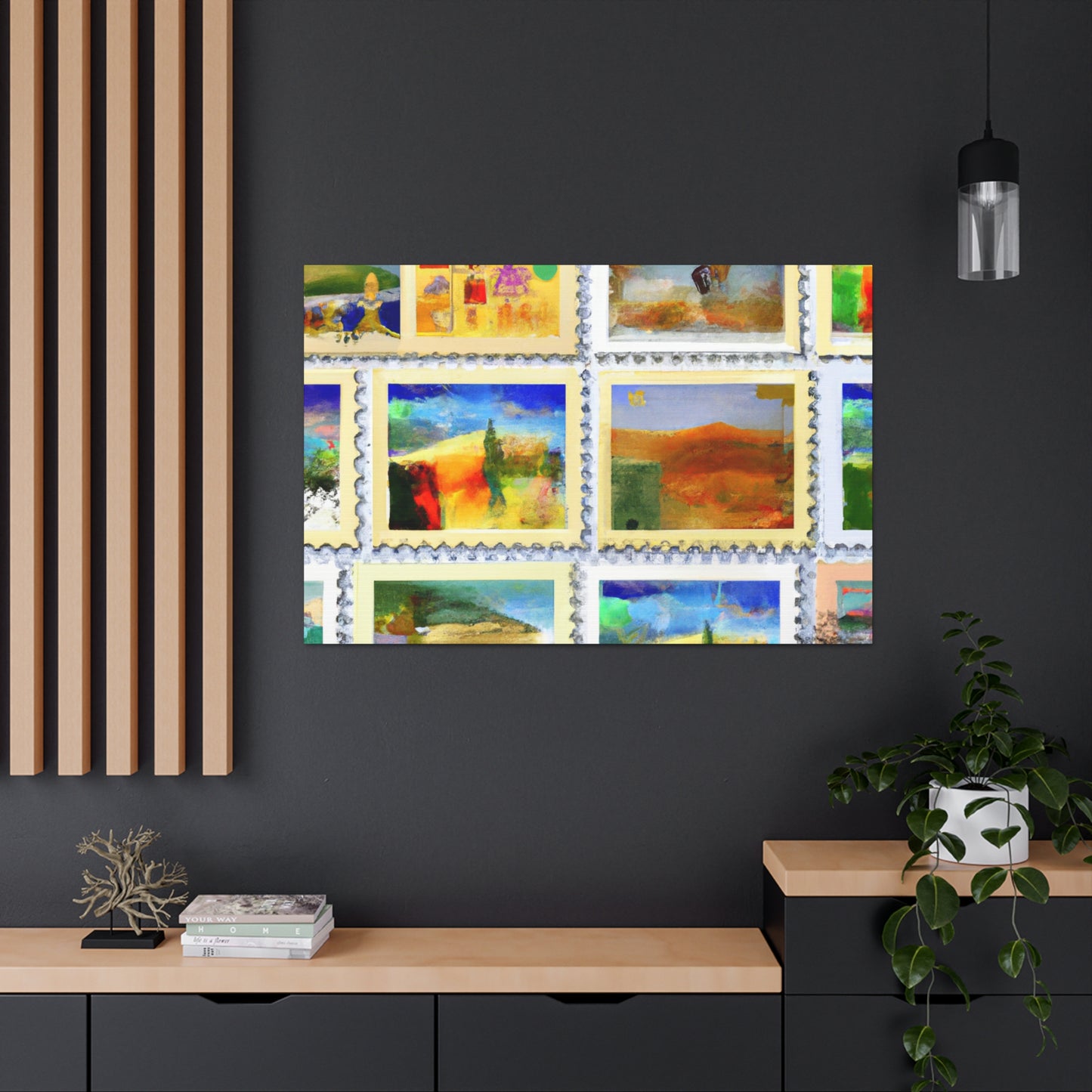 Global Commemorative Stamps - Postage Stamp Collector Canvas Wall Art