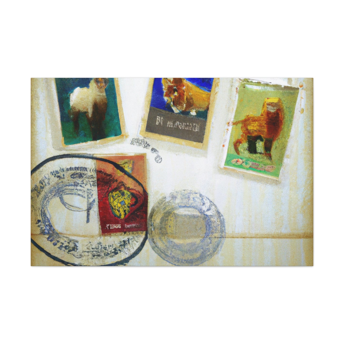 Cultural Crossroads Stamps - Postage Stamp Collector Canvas Wall Art