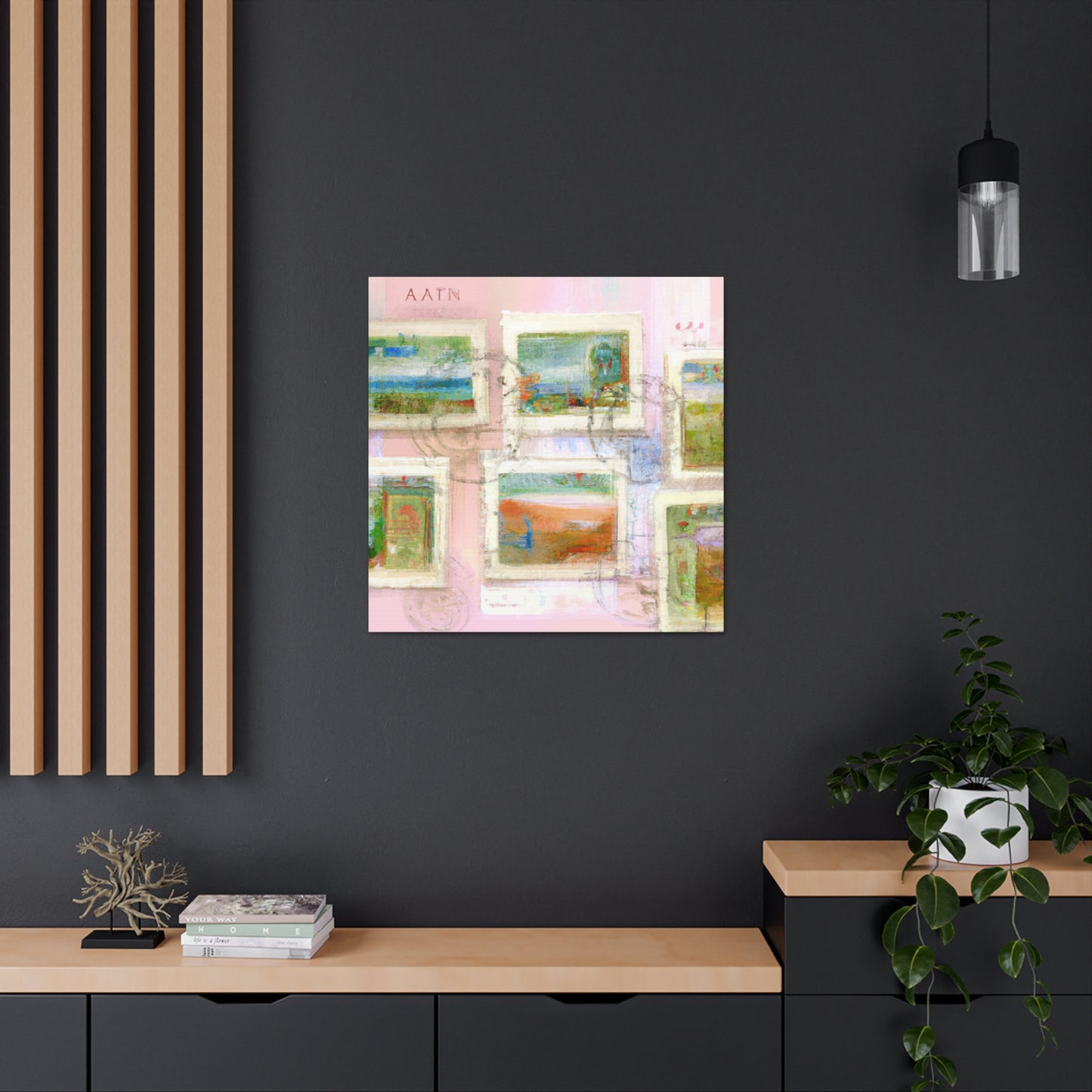 "Global Wonders" - Postage Stamp Collector Canvas Wall Art