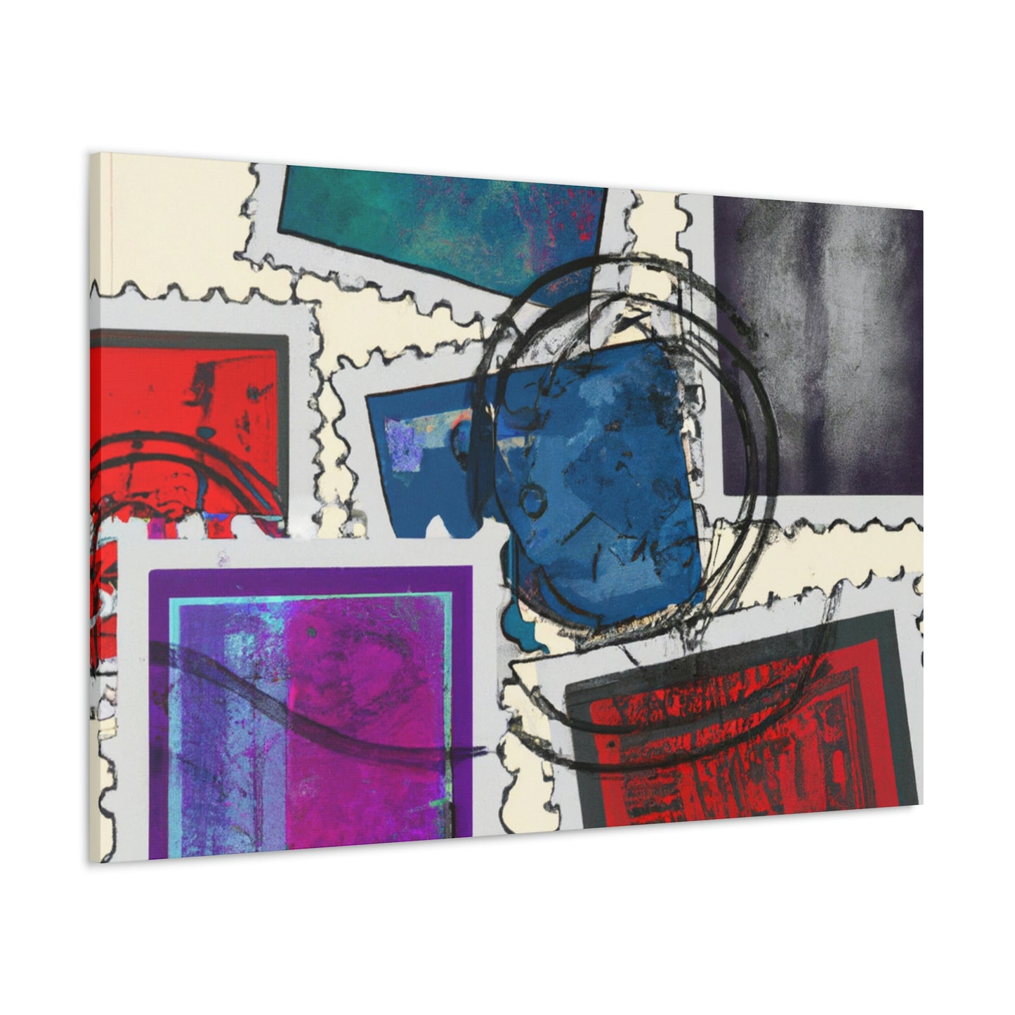Global Celebrations Stamp Series - Postage Stamp Collector Canvas Wall Art