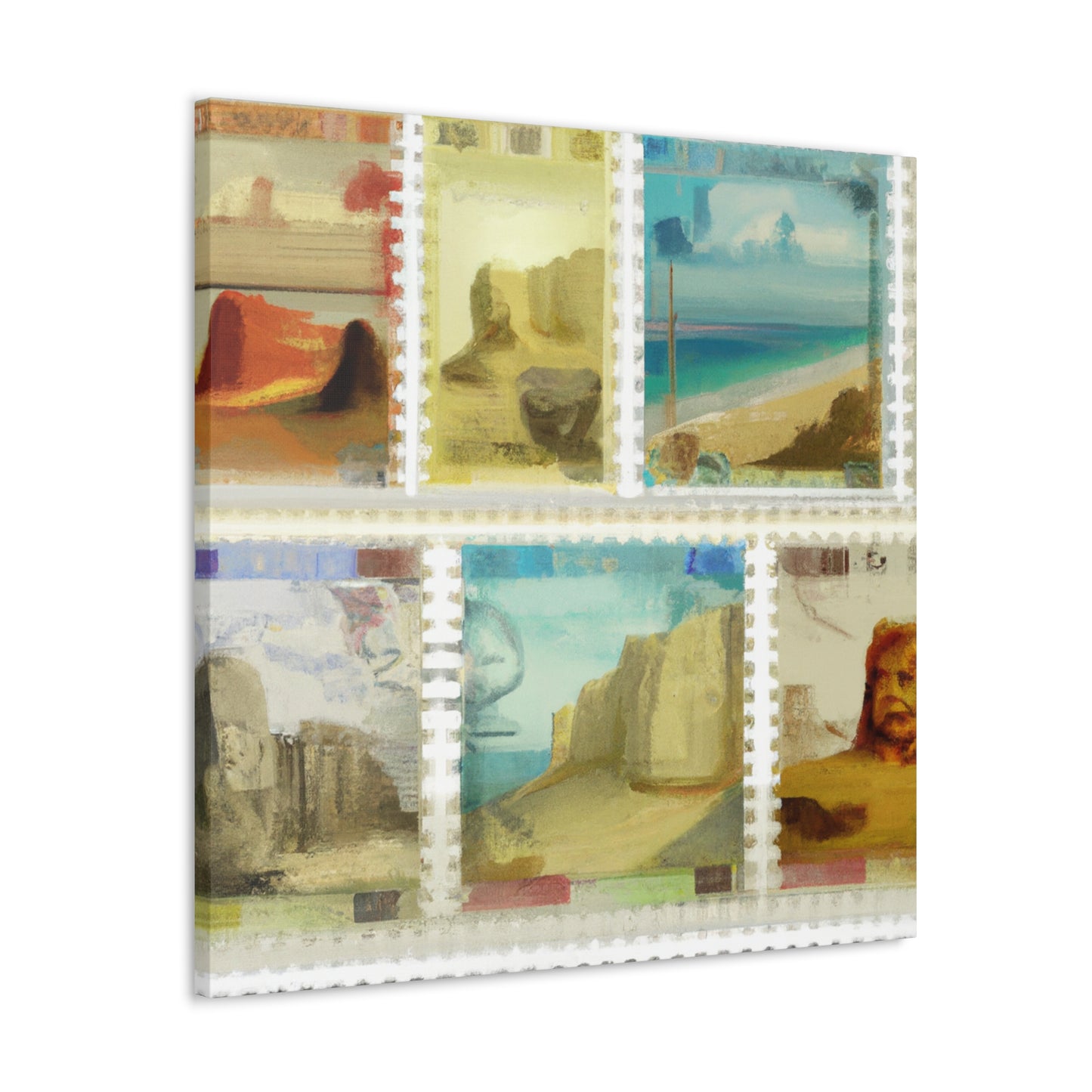 Globetrotter Postage Stamps - Postage Stamp Collector Canvas Wall Art