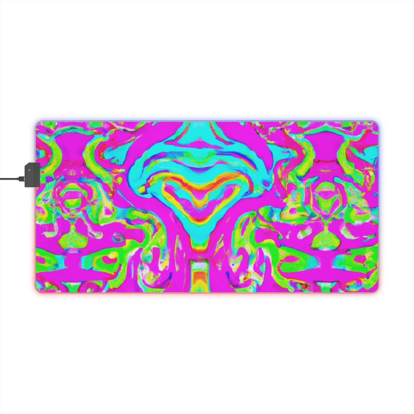 Rocky Rockabilly - Psychedelic Trippy LED Light Up Gaming Mouse Pad