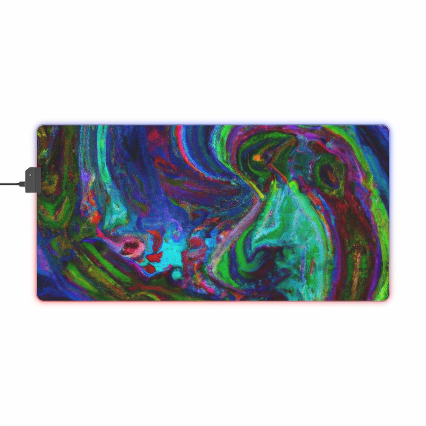 "Dale Dynamo" - Psychedelic Trippy LED Light Up Gaming Mouse Pad