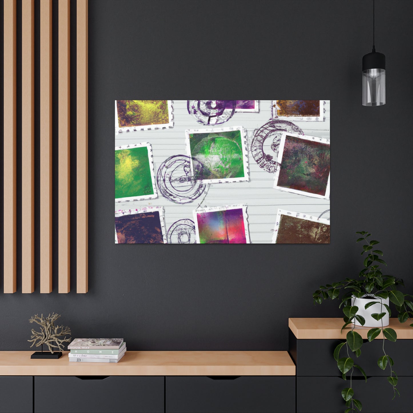 Global Celebrations Stamp Series - Postage Stamp Collector Canvas Wall Art