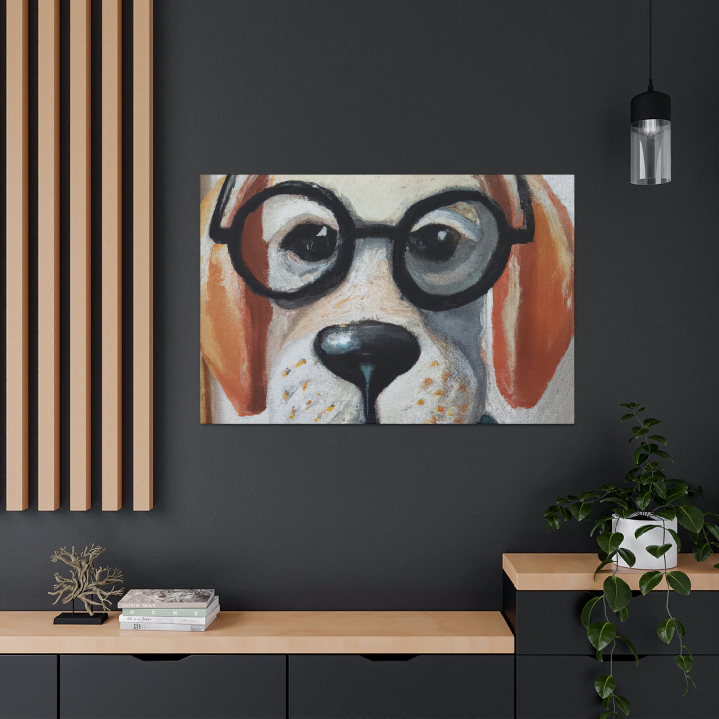 Fritz the Fox Terrier - Dog Lovers Canvas Wall Art