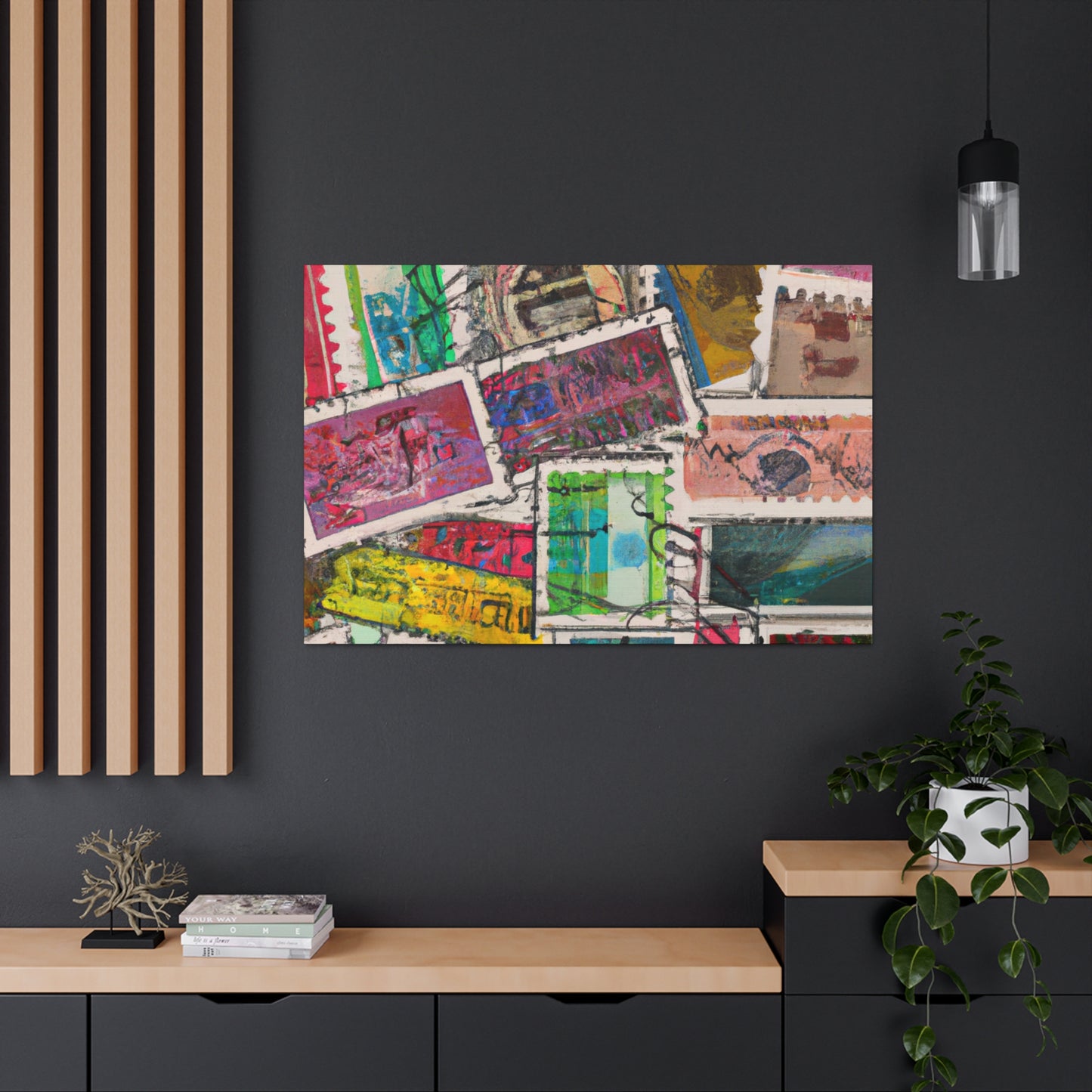 "Global Expressions" - Postage Stamp Collector Canvas Wall Art