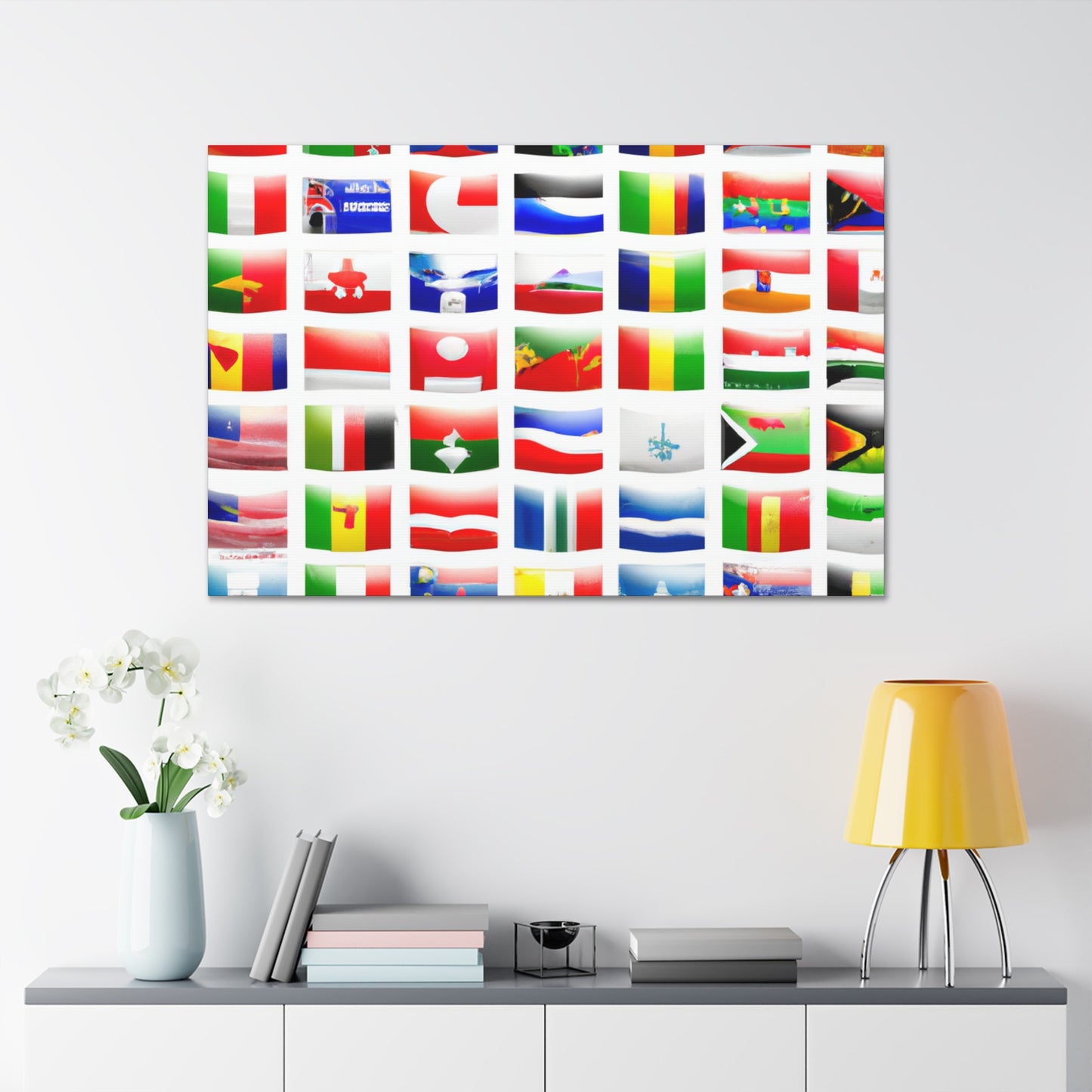 Henry Bacon-Stevens (1801-1872) - Flags Of The World Canvas Wall Art