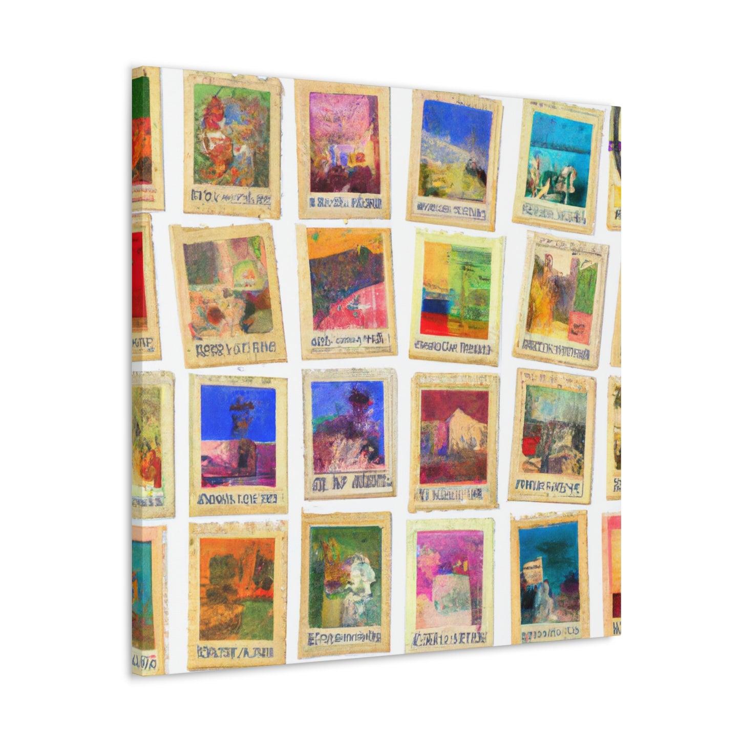 Globe Trotting Stamps - Postage Stamp Collector Canvas Wall Art