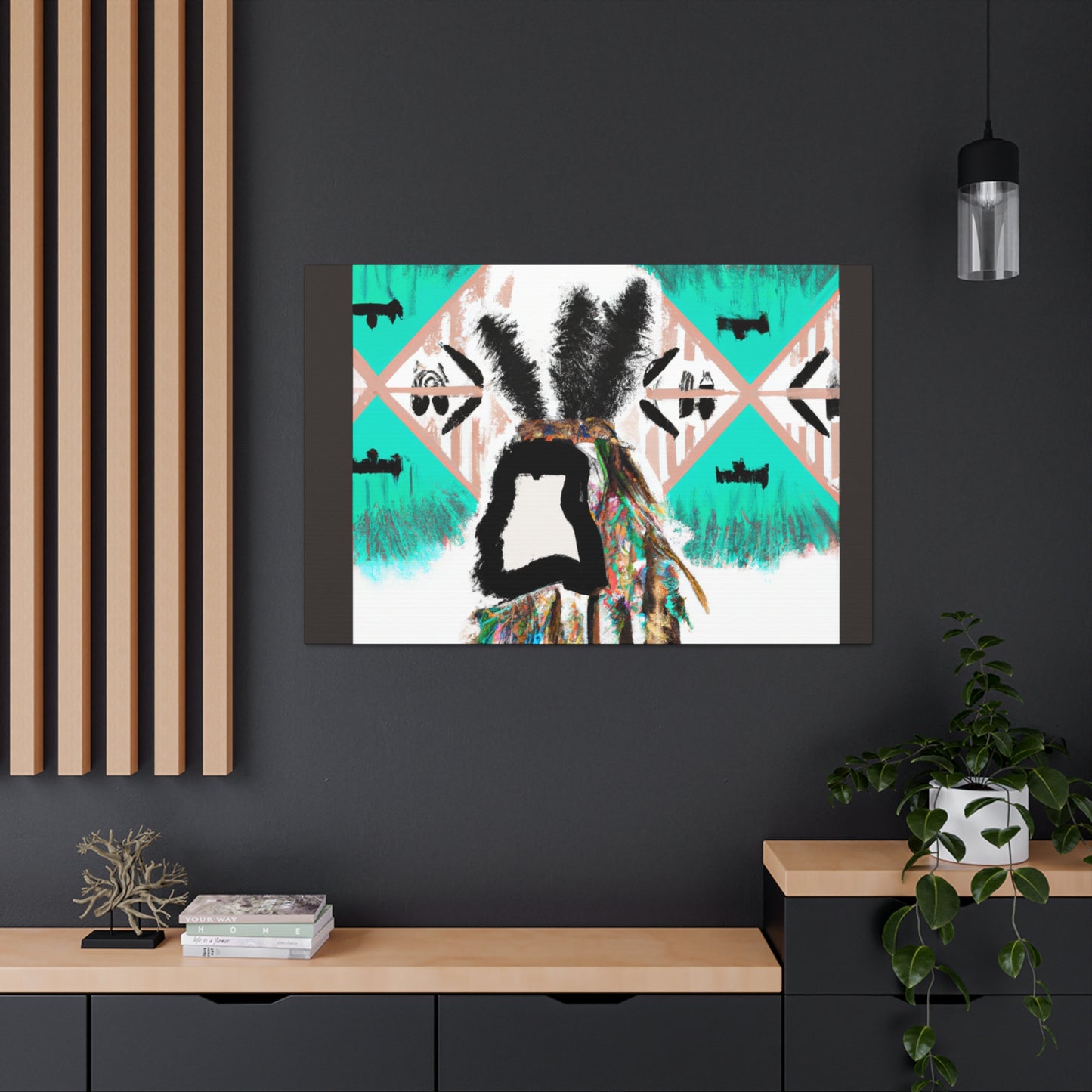 Sagamore Wolfpaw - Native American Indian Canvas Wall Art