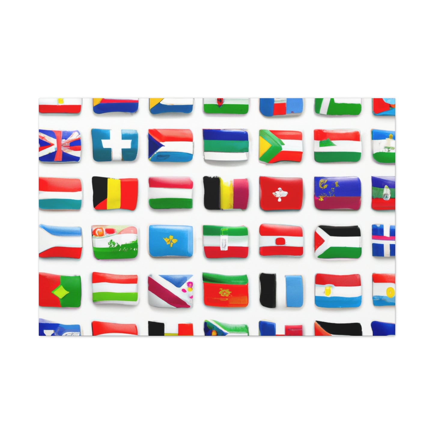 Jane Austen Flagmaker - Flags Of The World Canvas Wall Art