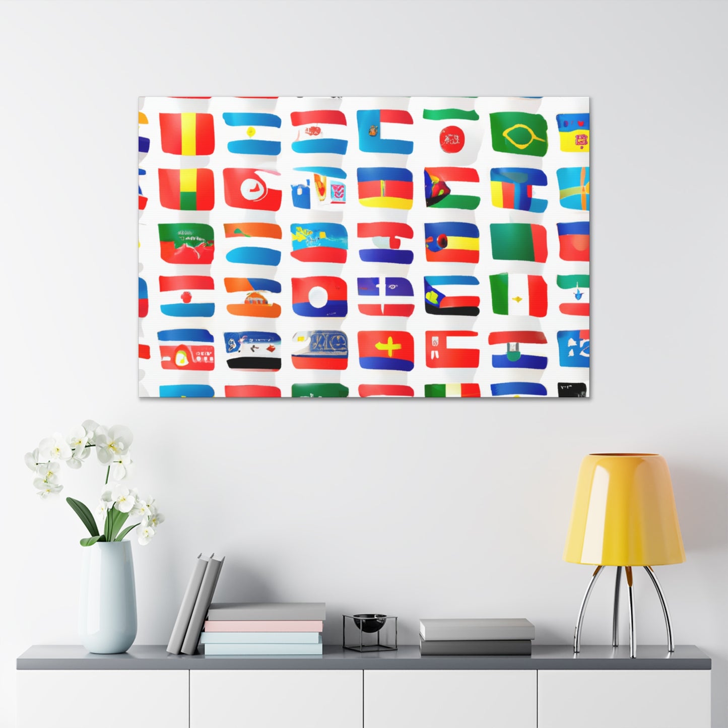 Louisa Pickford - Flags Of The World Canvas Wall Art