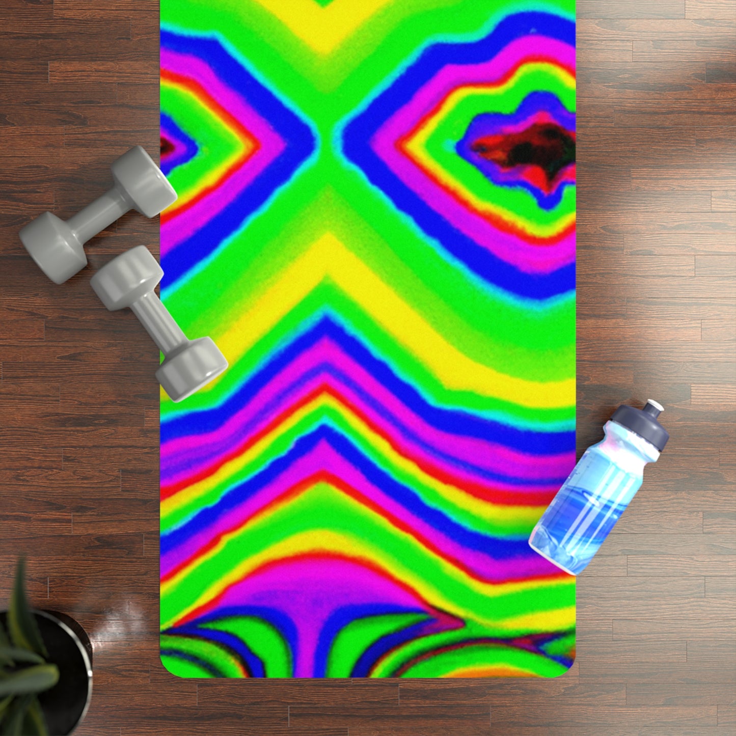 Ezra Namaste - Psychedelic Yoga Exercise Workout Mat - 24″ x 68"