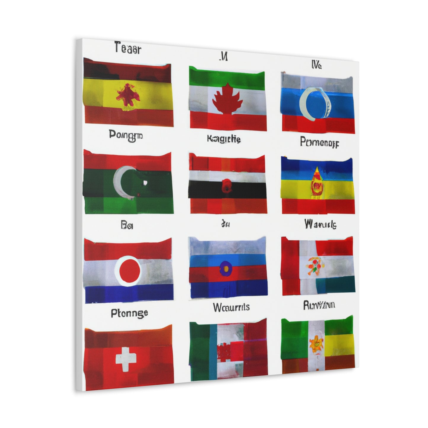 Elizabeth Smithson - Flags Of The World Canvas Wall Art