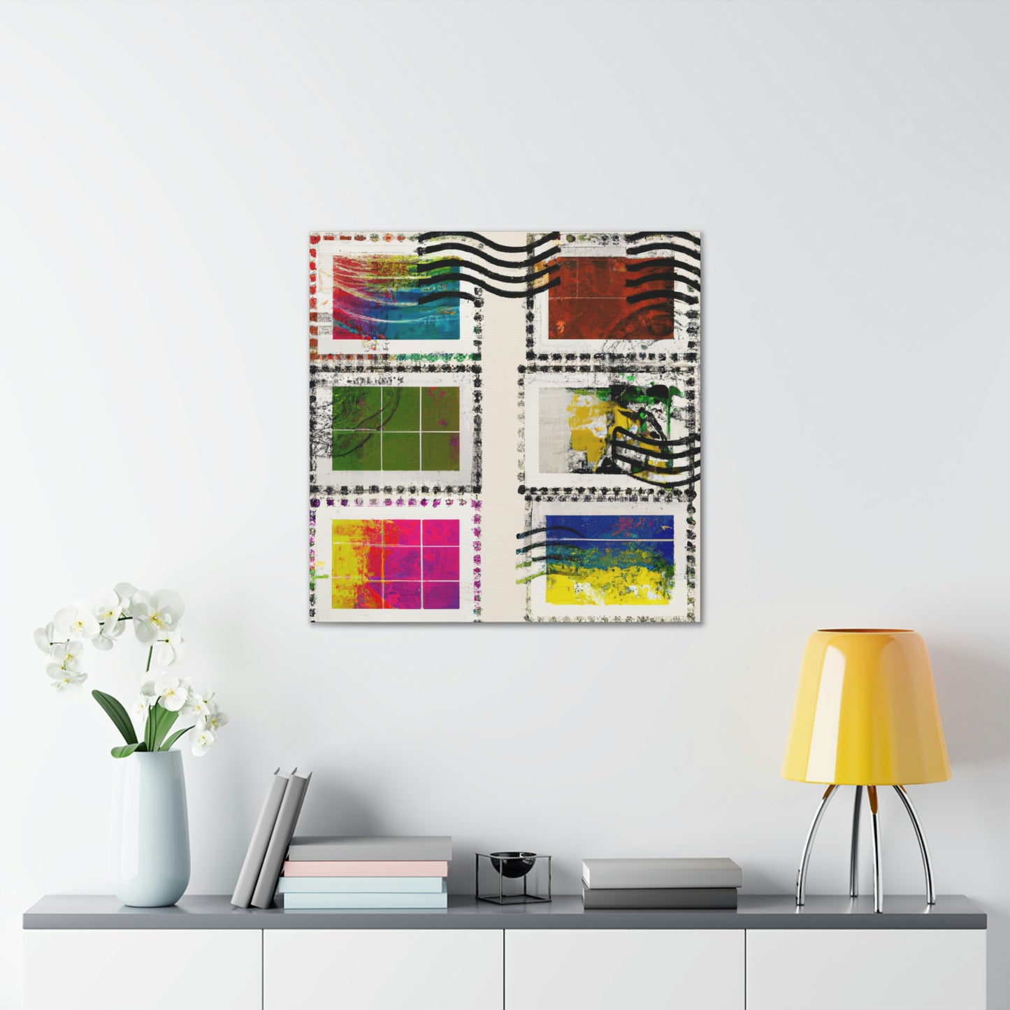 World Postage Wonders - Postage Stamp Collector Canvas Wall Art