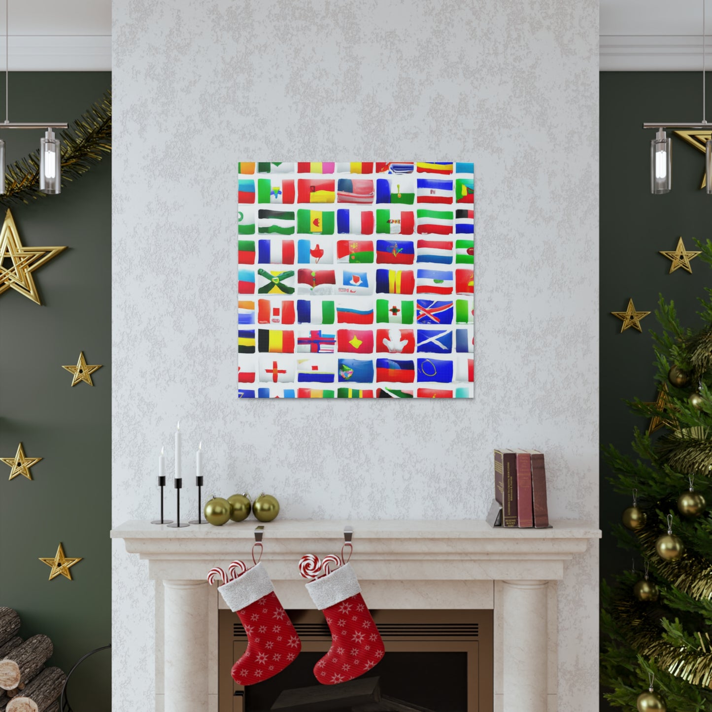 John William Reid - Flags Of The World Canvas Wall Art