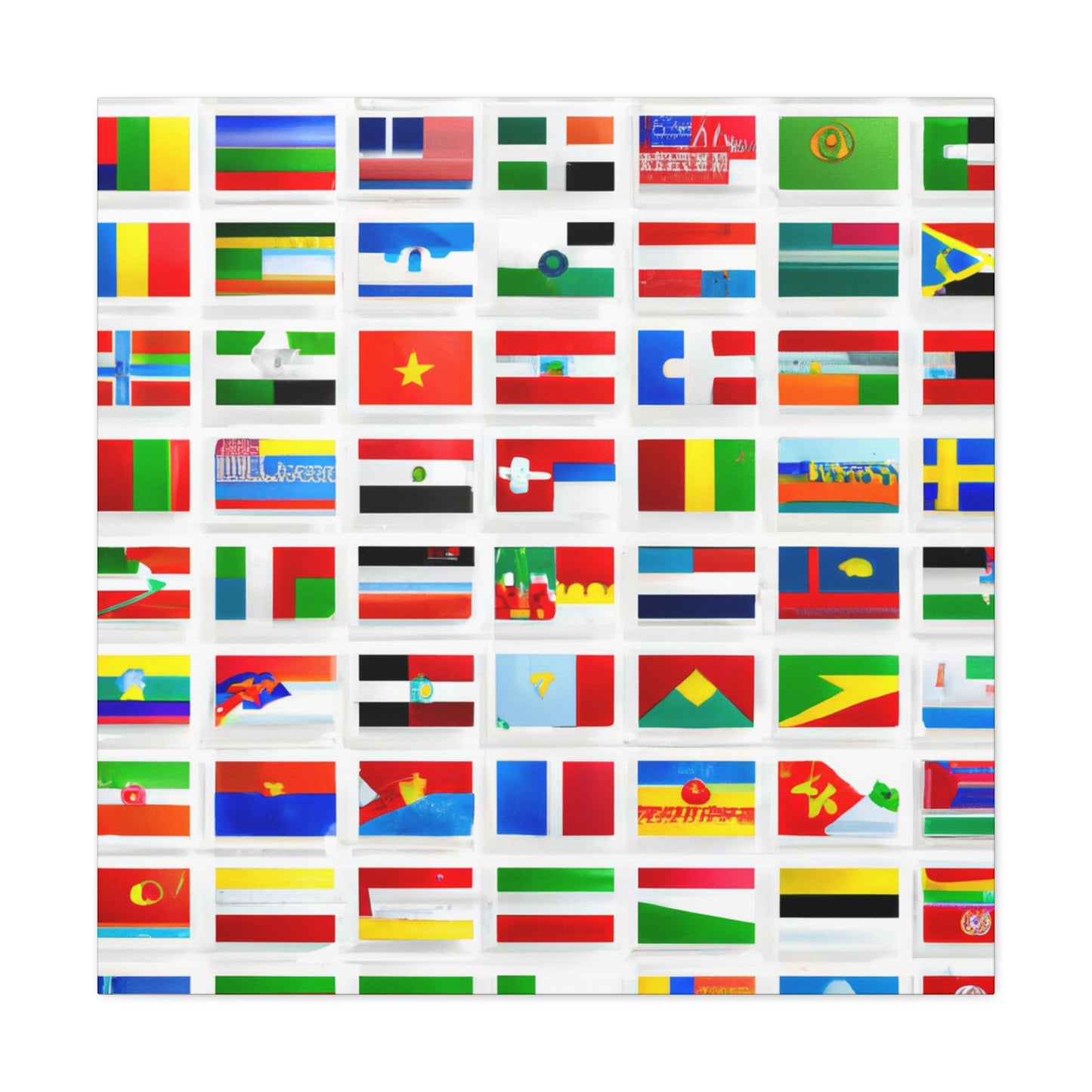 Mary Pickersgill - Flags Of The World Canvas Wall Art