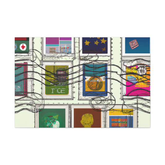 Global Wonders Stamps - Postage Stamp Collector Canvas Wall Art