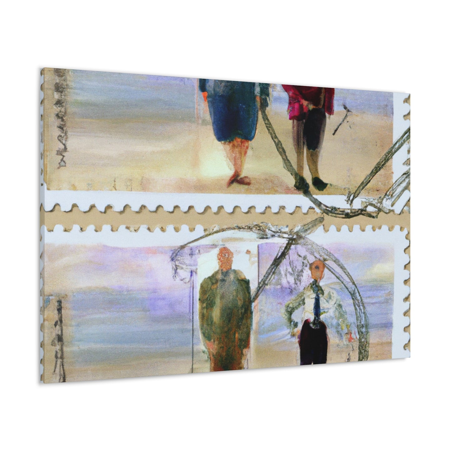 Global Forever Stamps - Postage Stamp Collector Canvas Wall Art