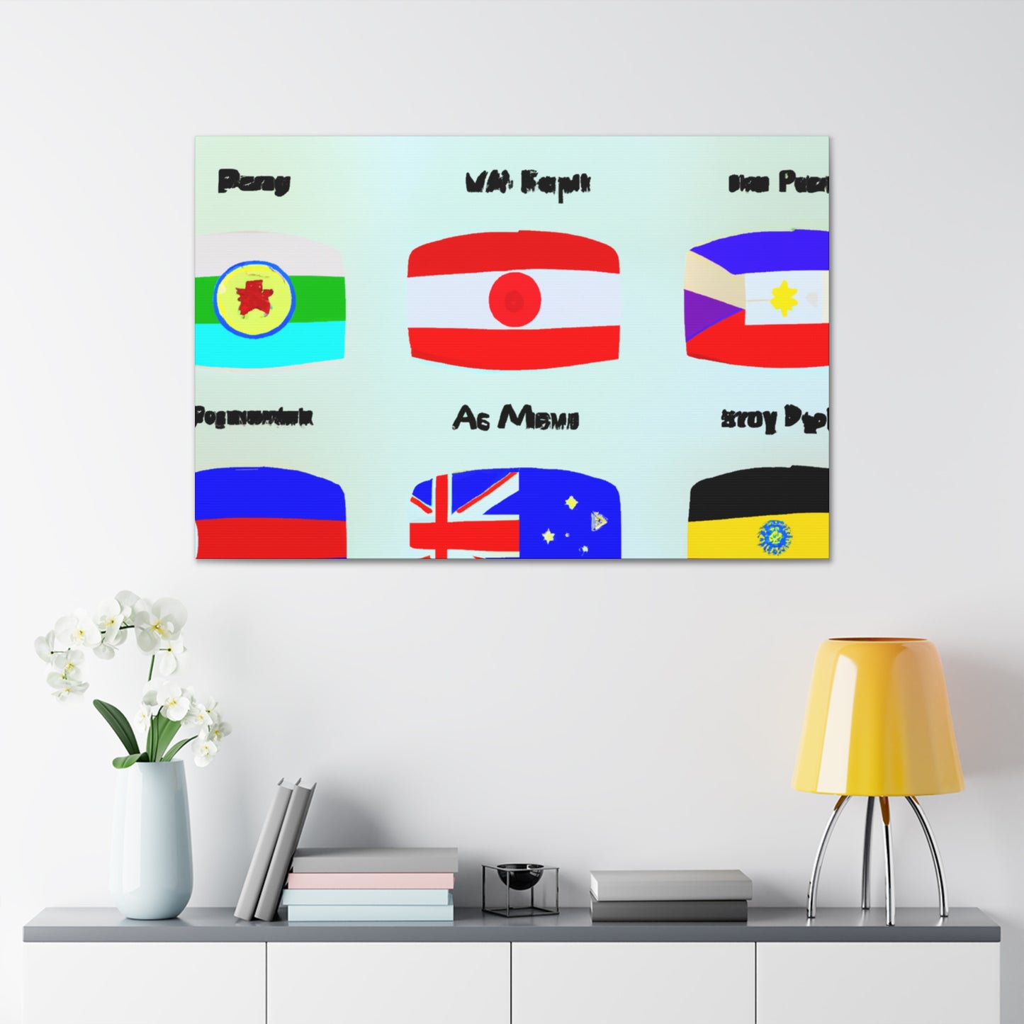 Frances Bellamy - Flags Of The World Canvas Wall Art