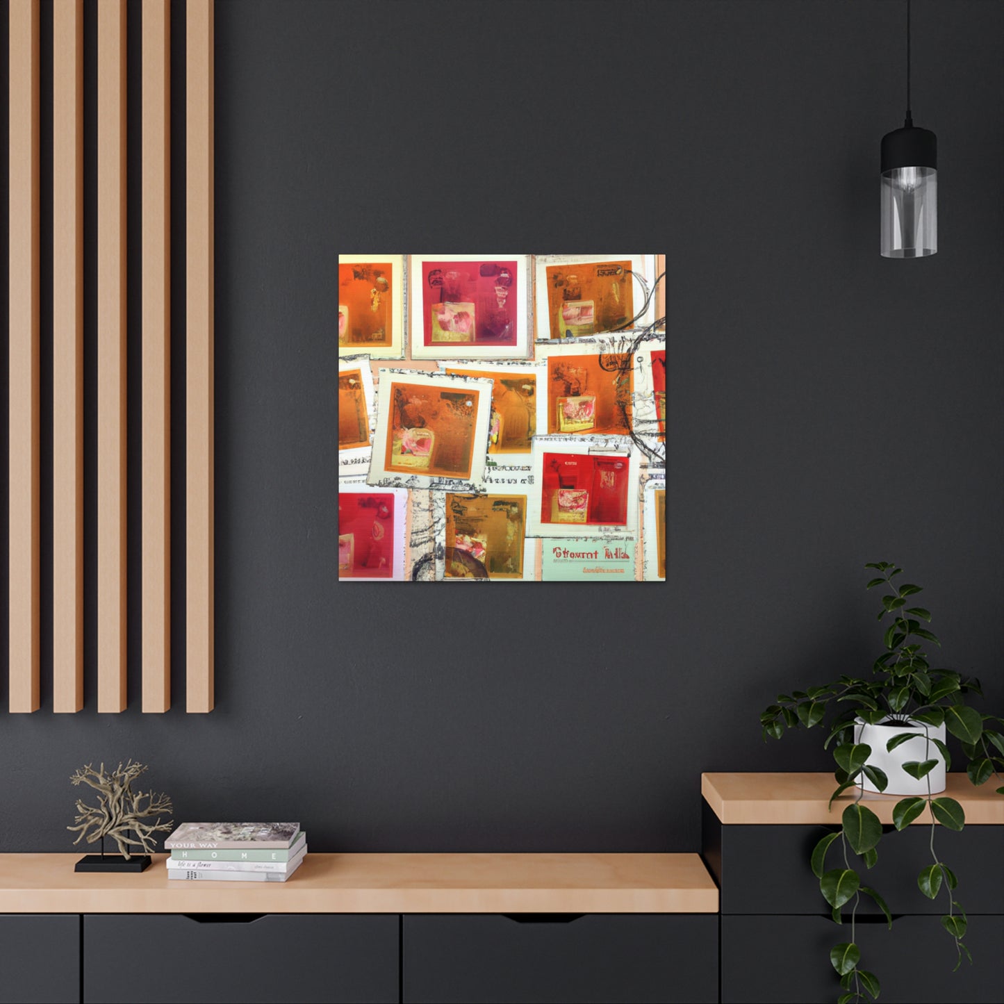 "Globetrotter Momentos" - Postage Stamp Collector Canvas Wall Art