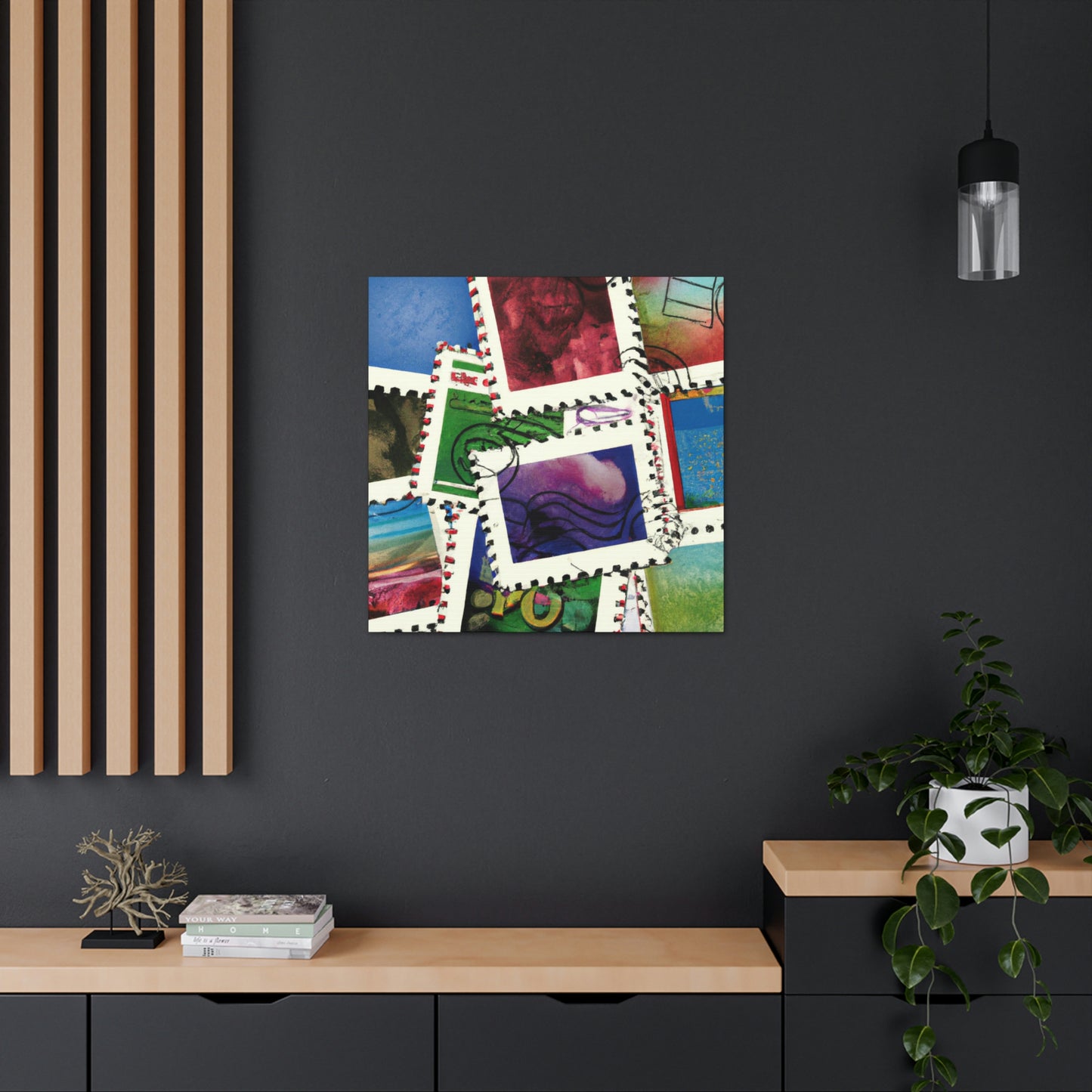 "Cultural Heritage Expressions" - Postage Stamp Collector Canvas Wall Art