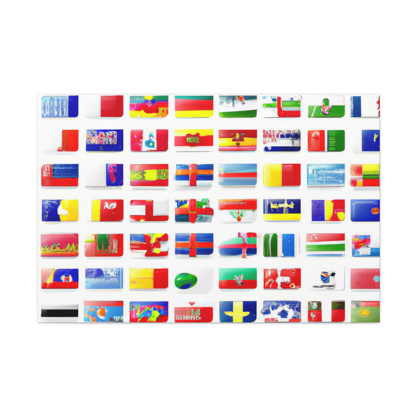 John Webster Smith - Flags Of The World Canvas Wall Art