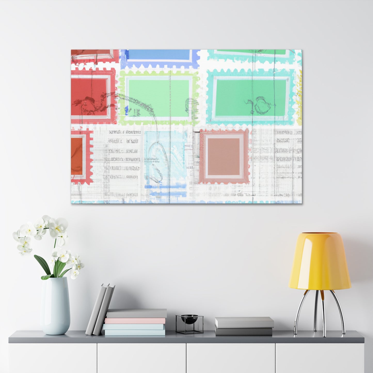 Global Journey Stamps - Postage Stamp Collector Canvas Wall Art