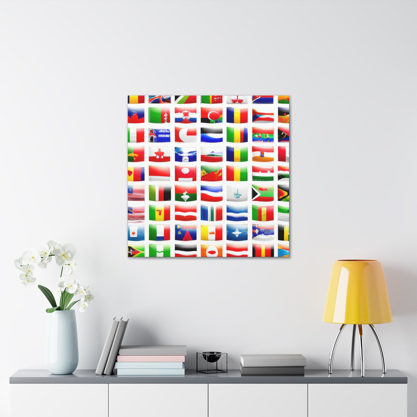 Henry Bacon-Stevens (1801-1872) - Flags Of The World Canvas Wall Art