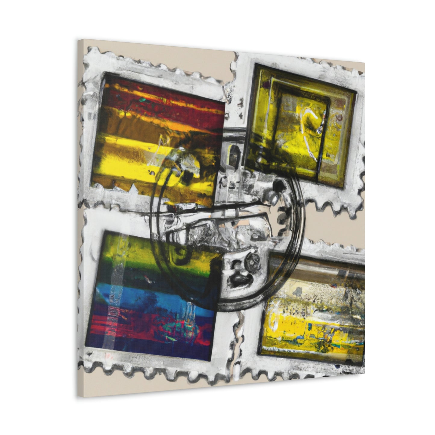 "Cultural Chronicles" Postage Stamps - Canvas