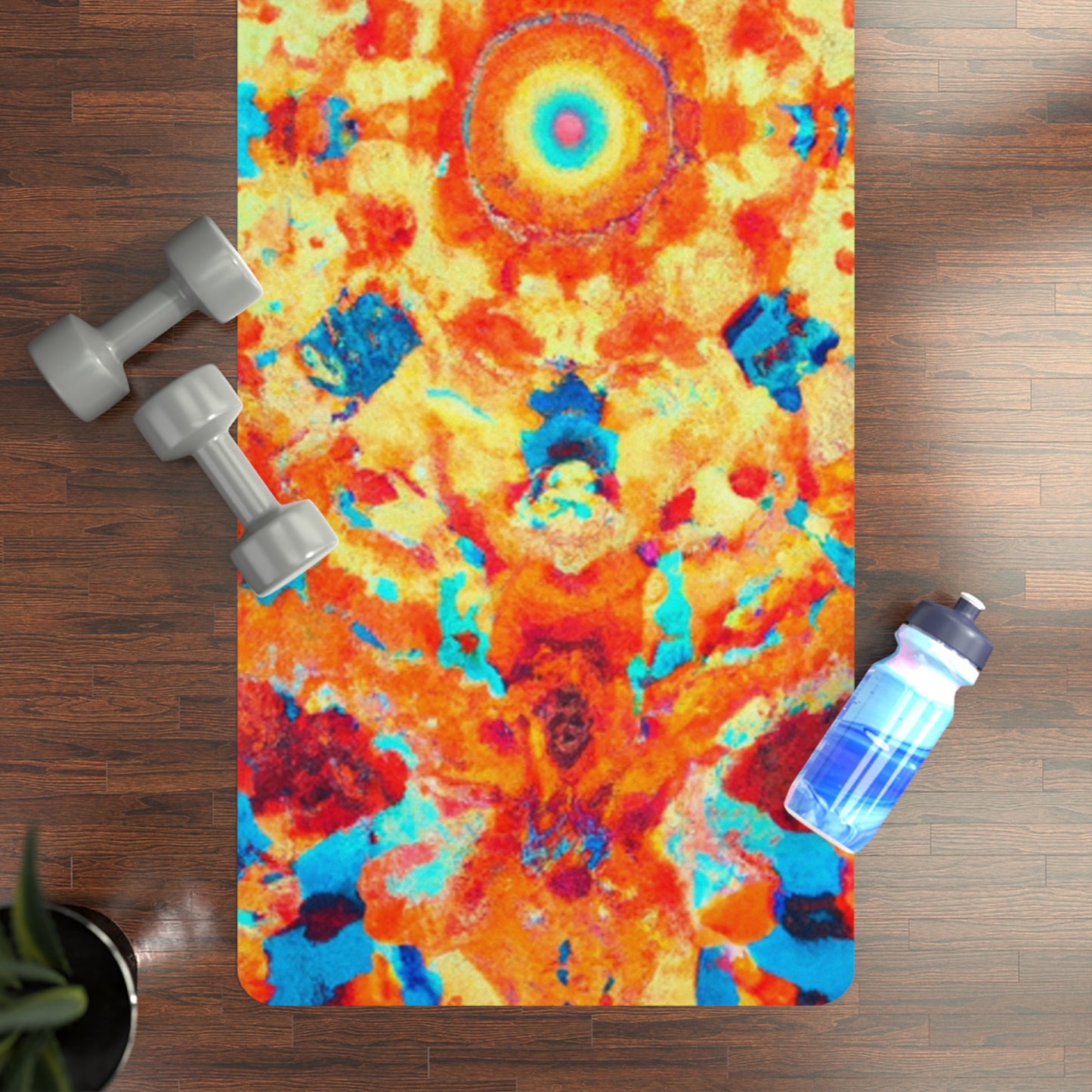 Maharishi Vishnu Gupta - Psychedelic Yoga Exercise Workout Mat - 24″ x 68"